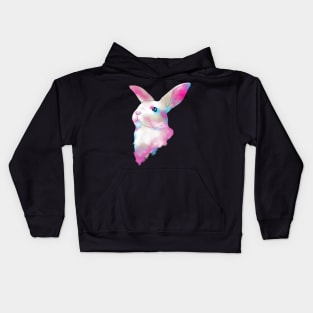 Cute Space Rainbow Gaussian Blur Rabbit Galactic Kids Hoodie